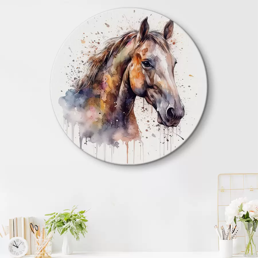  Schilderijen Paard, hoofd en kunstverf r32324