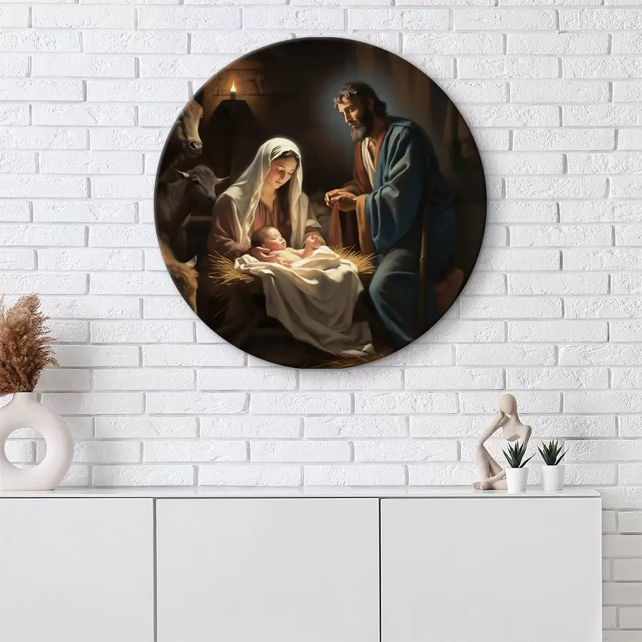  Schilderijen Kunst, kerststal en schilderij r33488