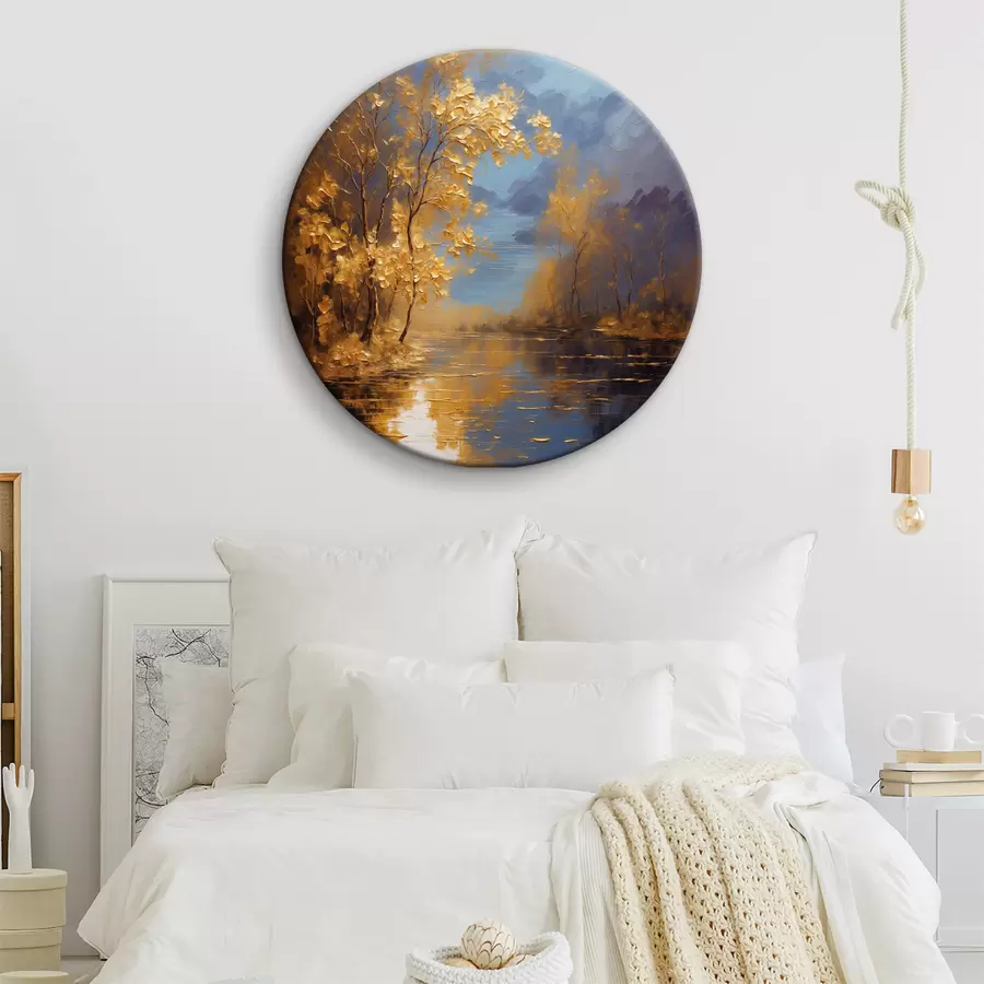  Schilderijen Meer in het herfstbos r37804