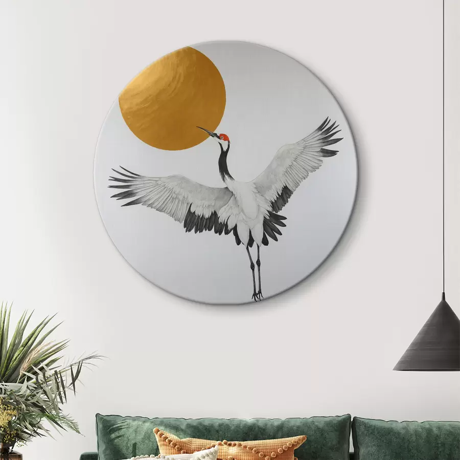  Schilderijen Kraan vliegt naar de zon r38195