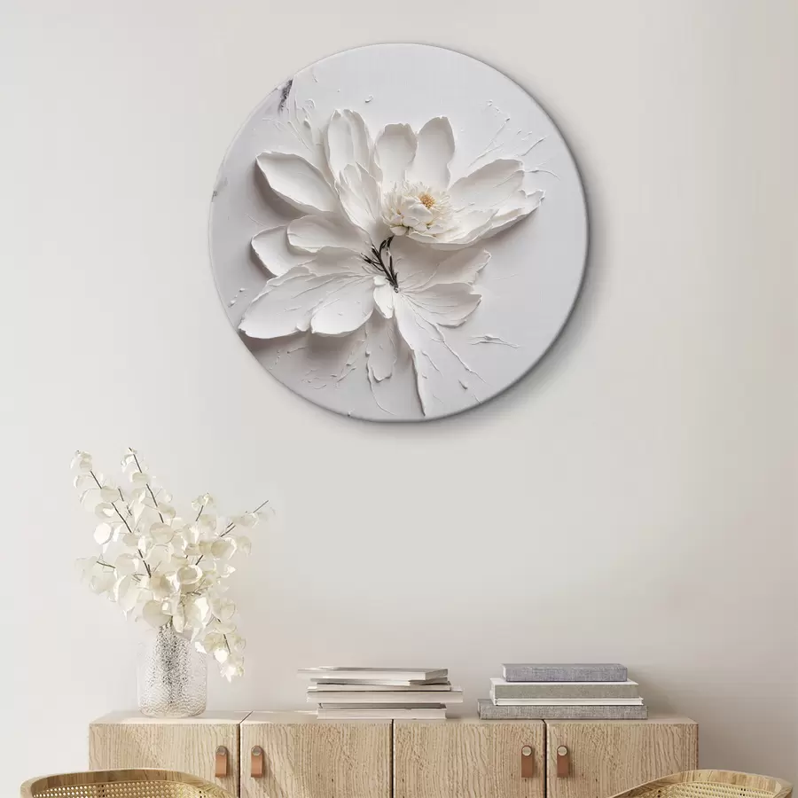  Peintures Fleur blanche à l'huile r38303