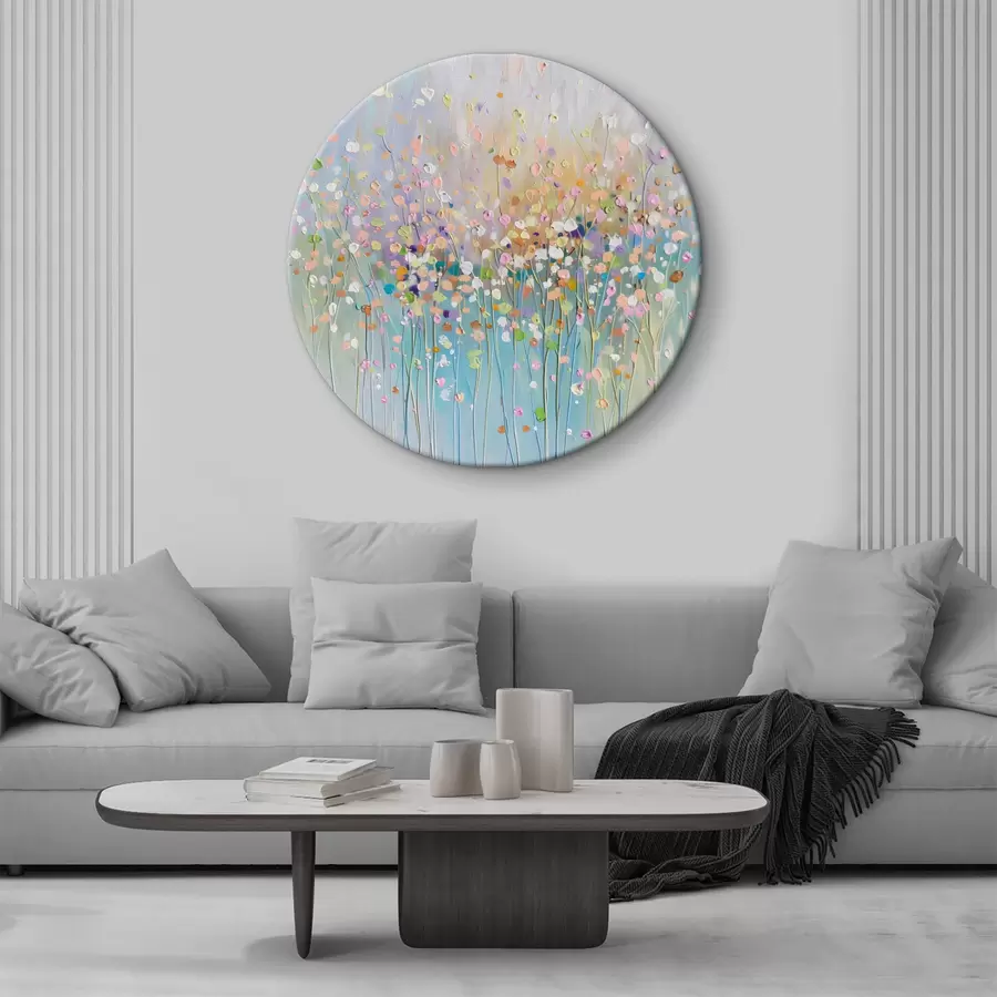  Schilderijen Kleurrijke droge bloemen gedrukte textuur r38426