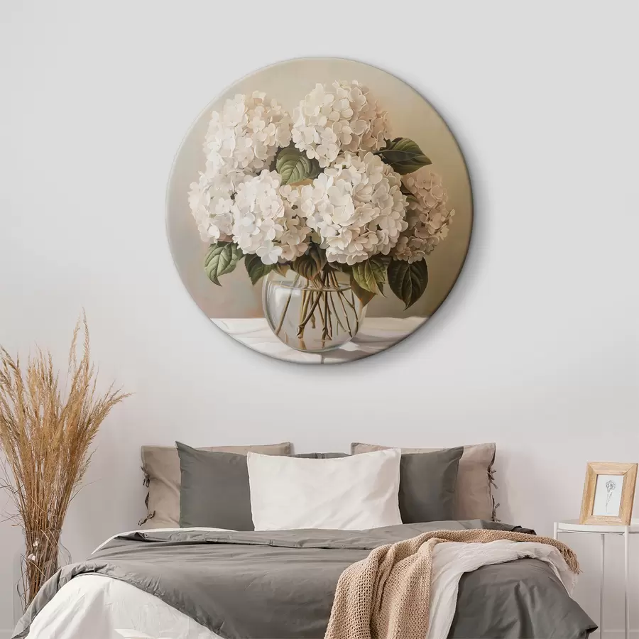 Fotobehang Boeket witte hortensia's r38711