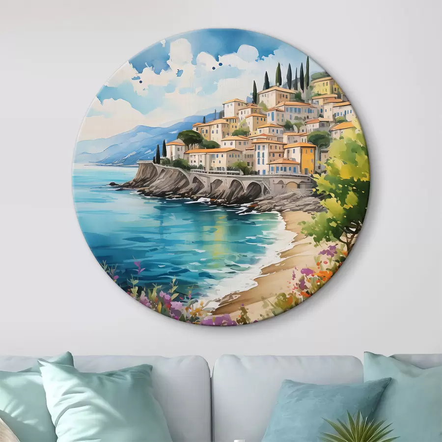  Schilderijen pittoreske kust in een Italiaanse stad r39298