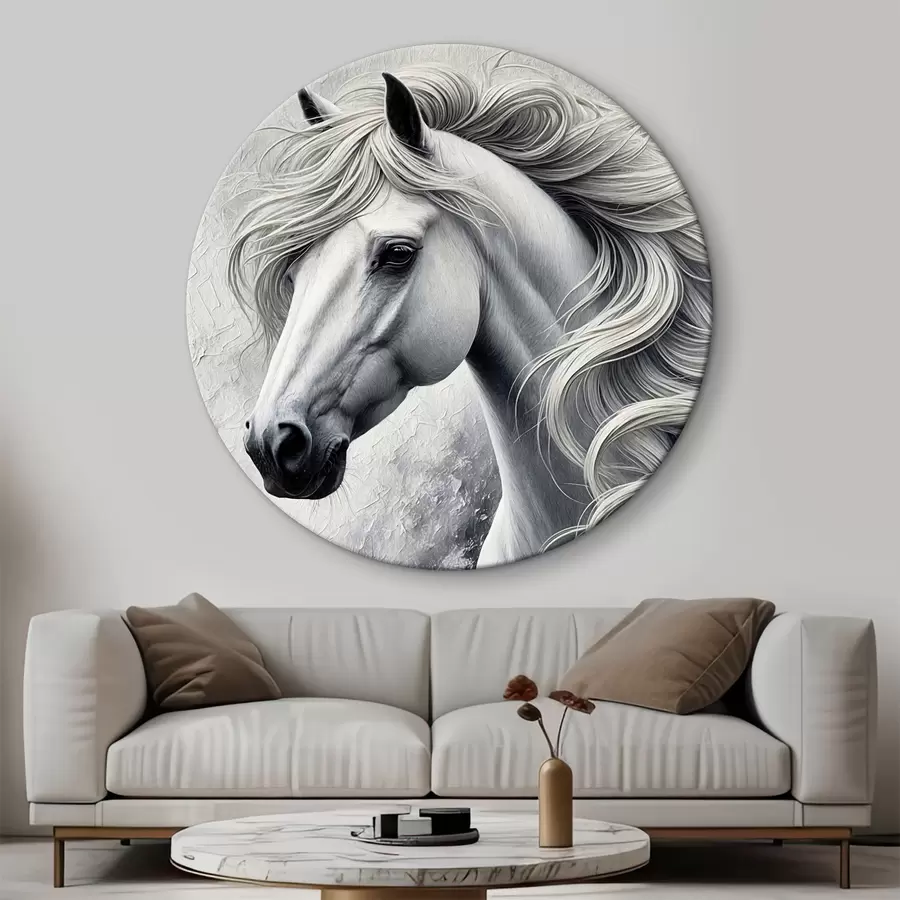  Peintures Portrait d'un cheval blanc r39489