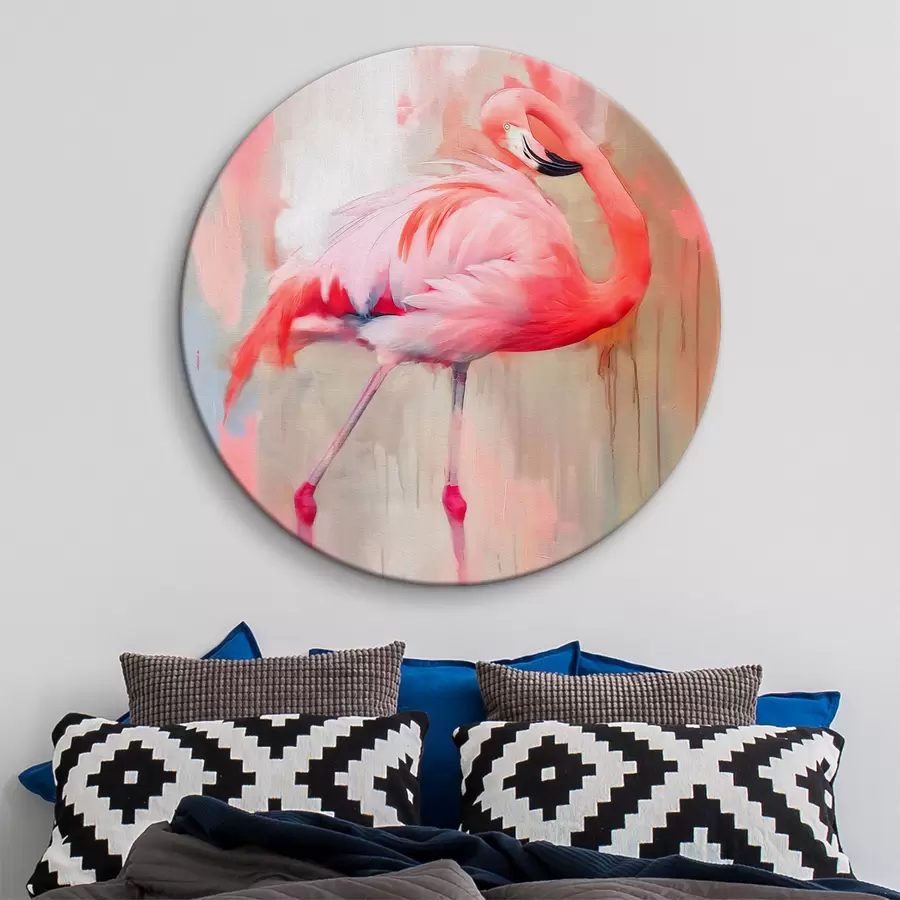  Schilderijen Roze flamingovogel r39536