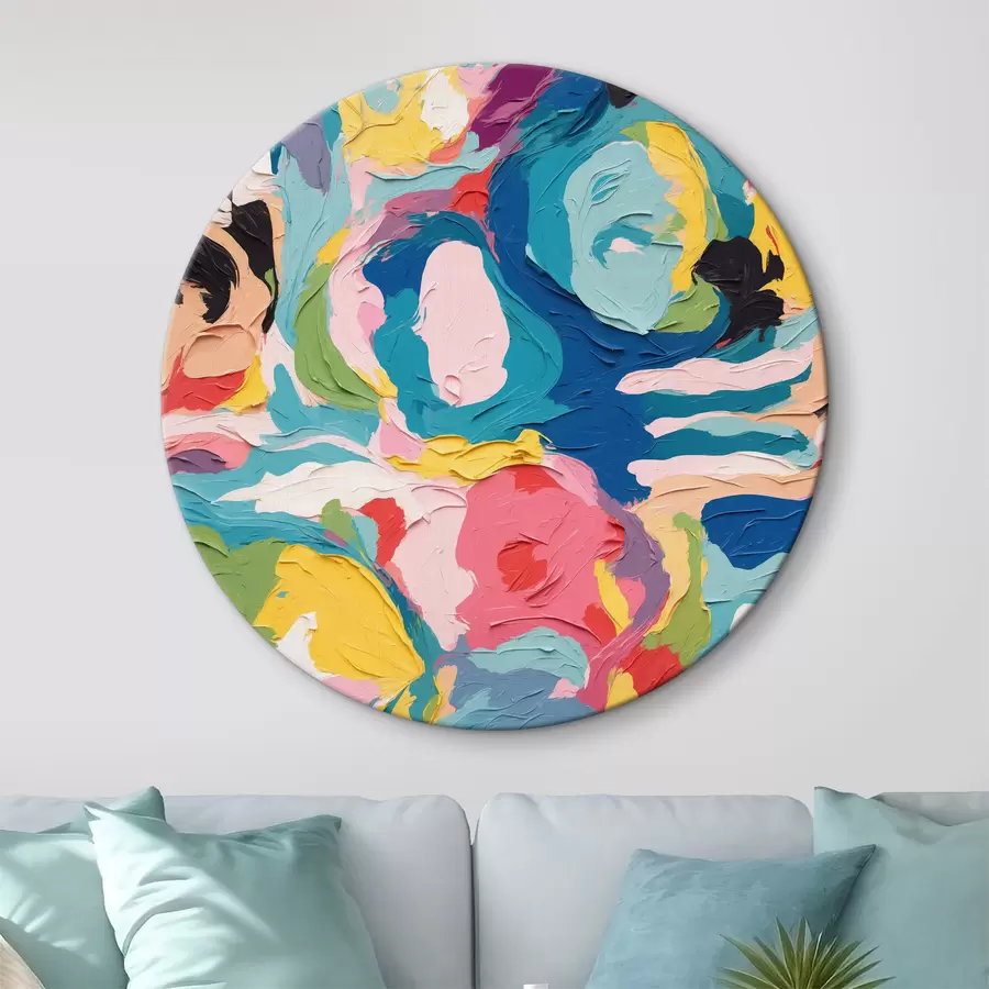  Schilderijen Abstract schilderij met veelkleurige verven r39612