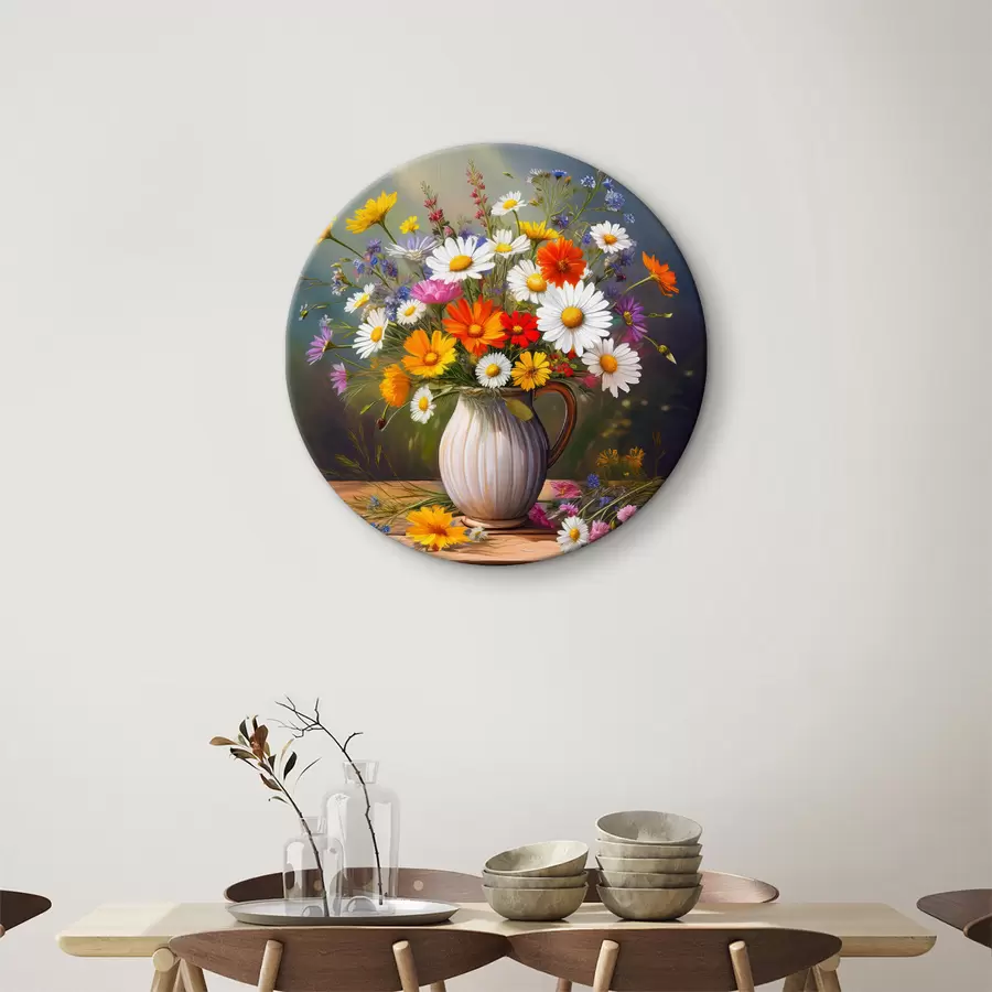  Schilderijen fel boeket, wilde bloemen, bloemen in een vaas r40419