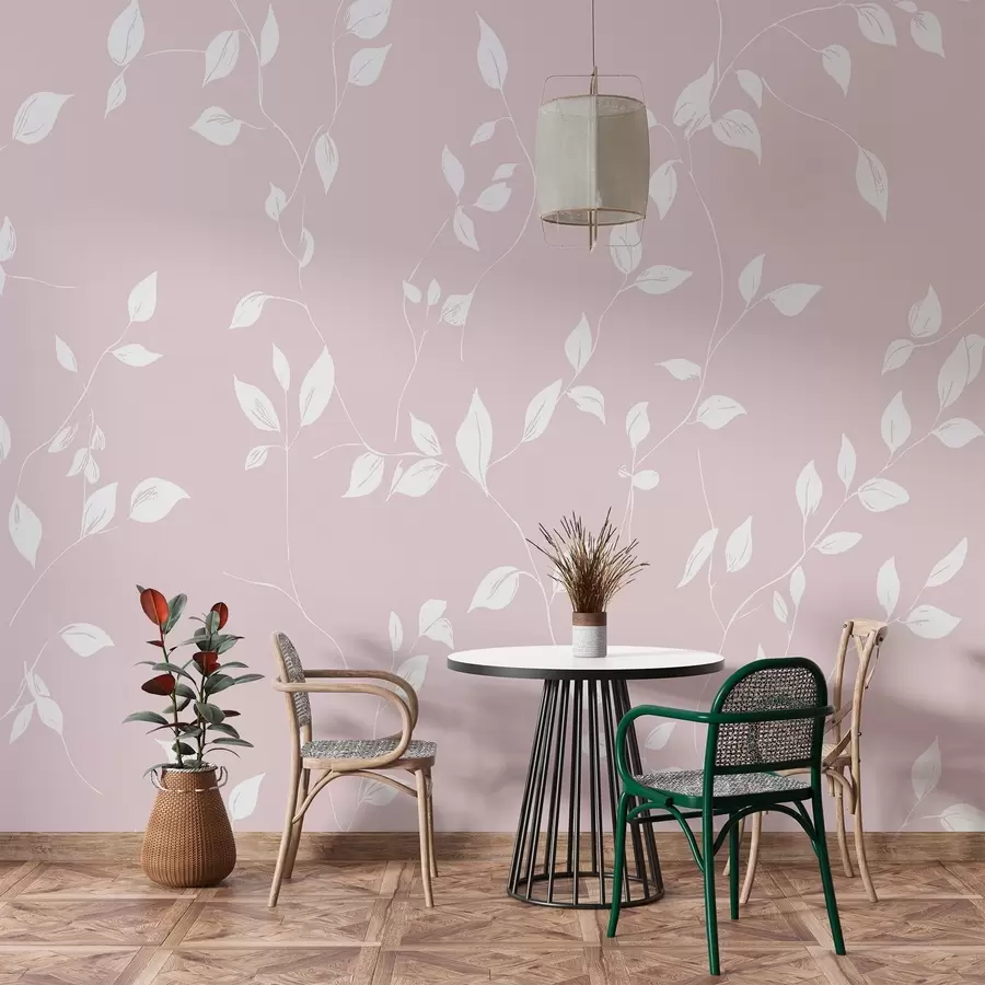 Fotobehang Silhouetten van takken w02465