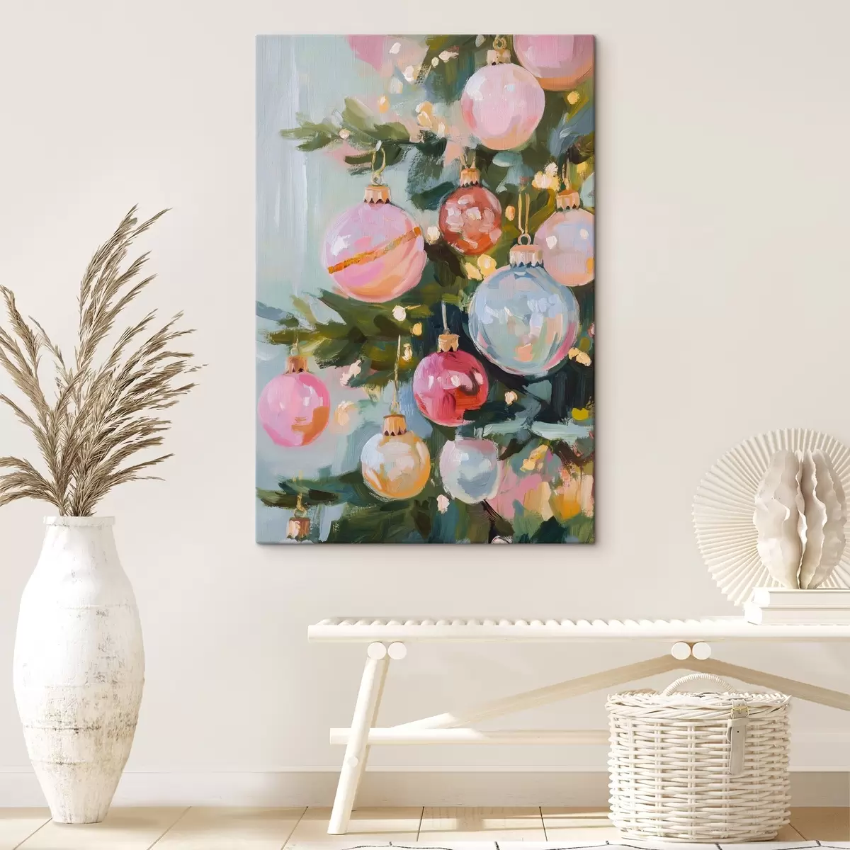  Peintures Boules multicolores sur le sapin de Noël s42104