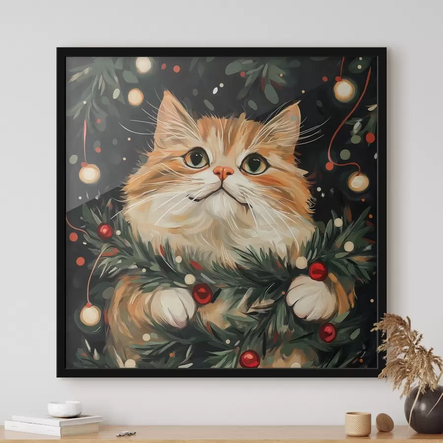 Fotobehang Nieuwjaarskat f42105