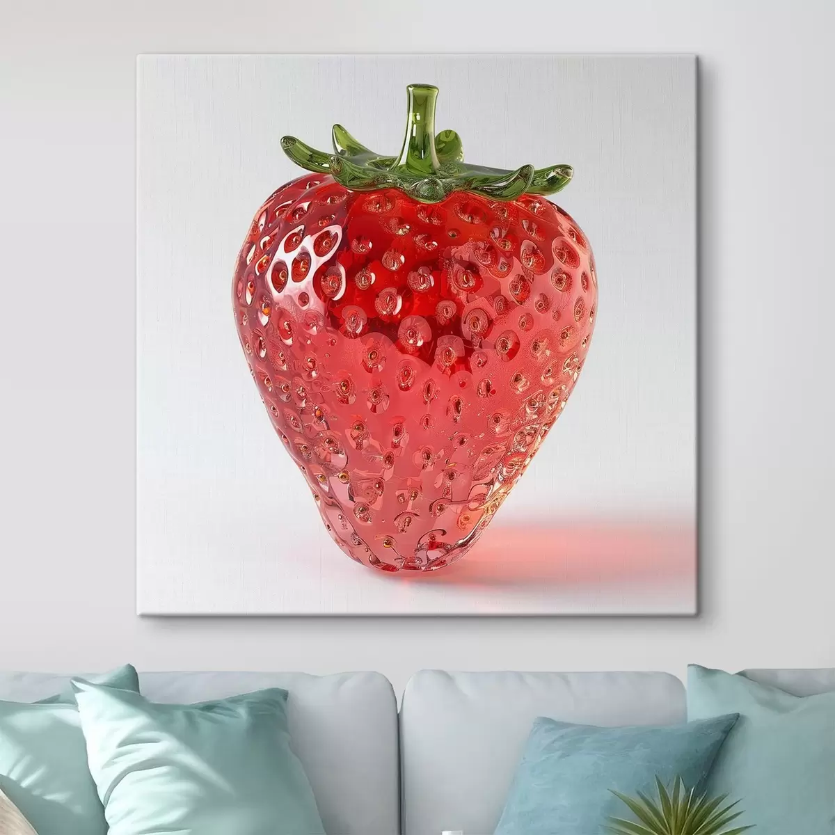  Peintures Fruits, fraises sur fond clair s42077