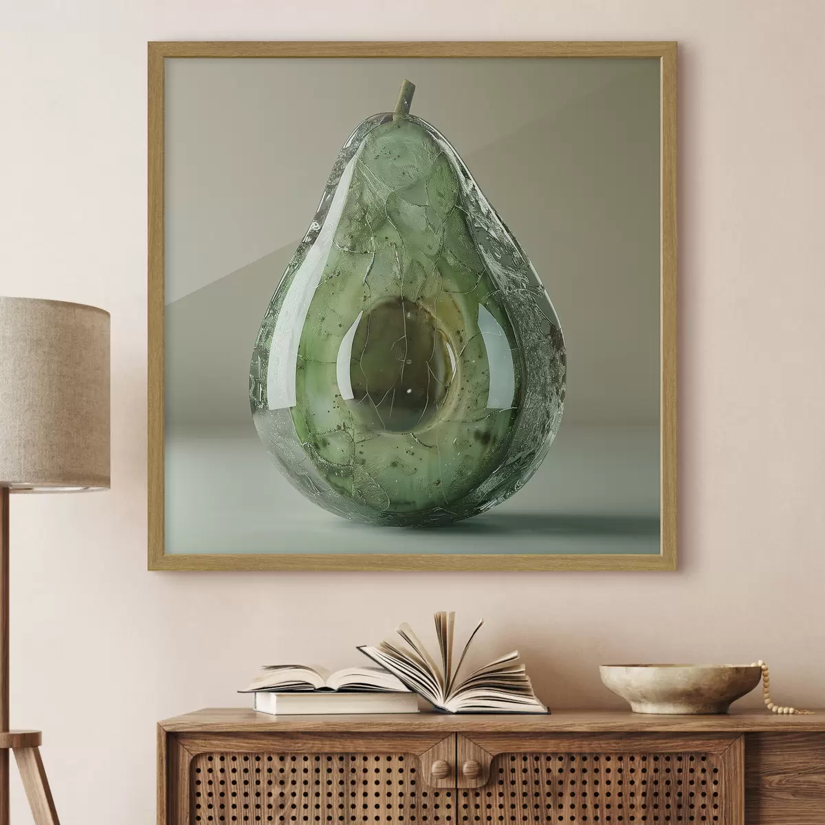 Affiche Légumes, avocat en verre f42068