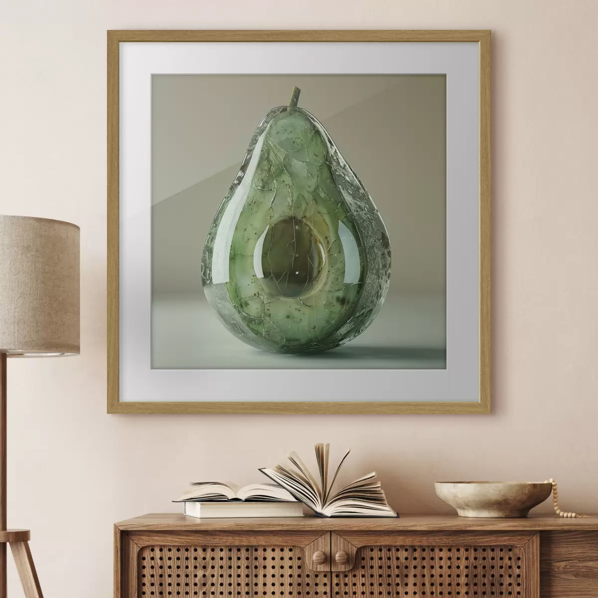 Affiche Légumes, avocat en verre f42068
