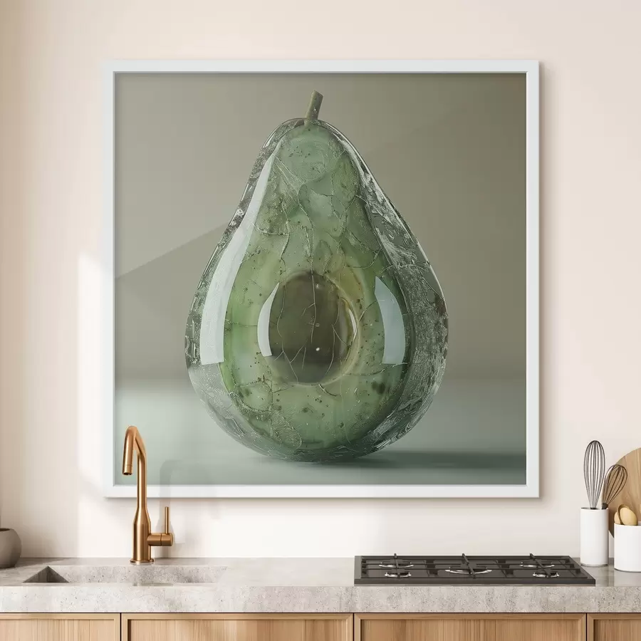 Fotobehang Groenten, glas avocado f42068