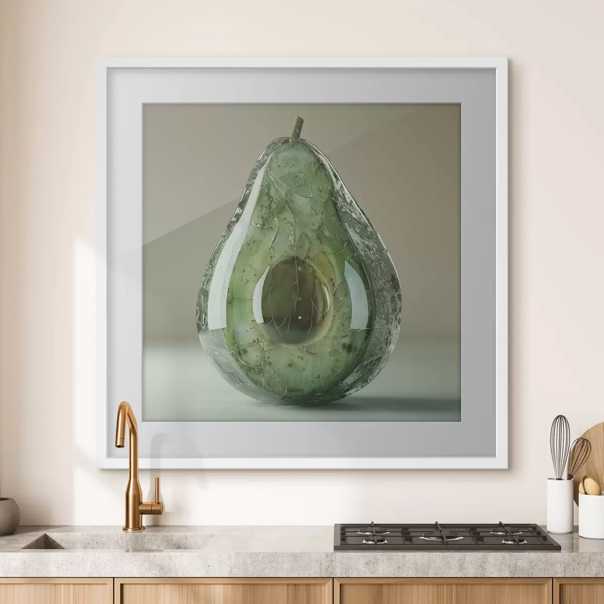 Affiche Légumes, avocat en verre f42068