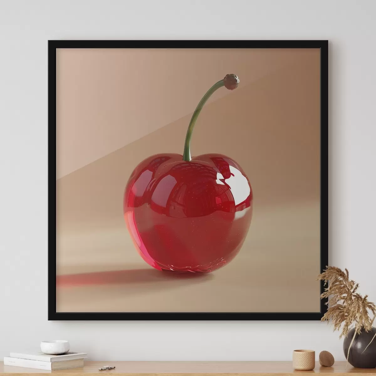 Poster Fruit, rijpe rode kersen f42069