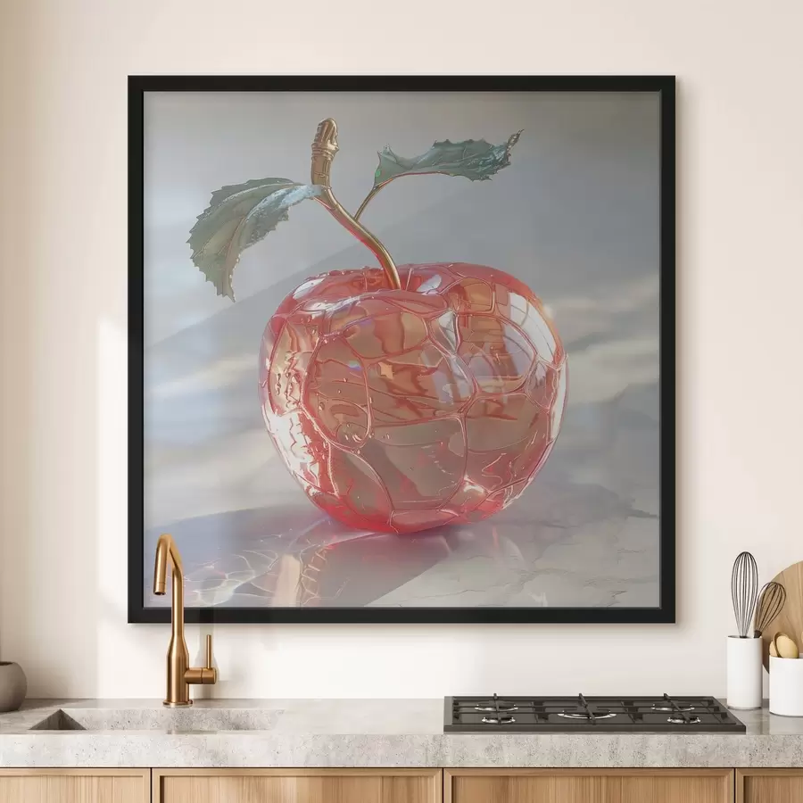 Fotobehang Fruit, transparante appel f42070