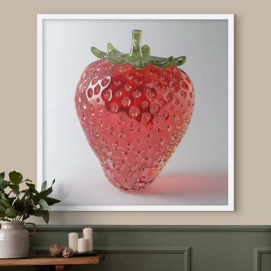 Fotobehang Fruit, aardbeien op een lichte achtergrond f42077
