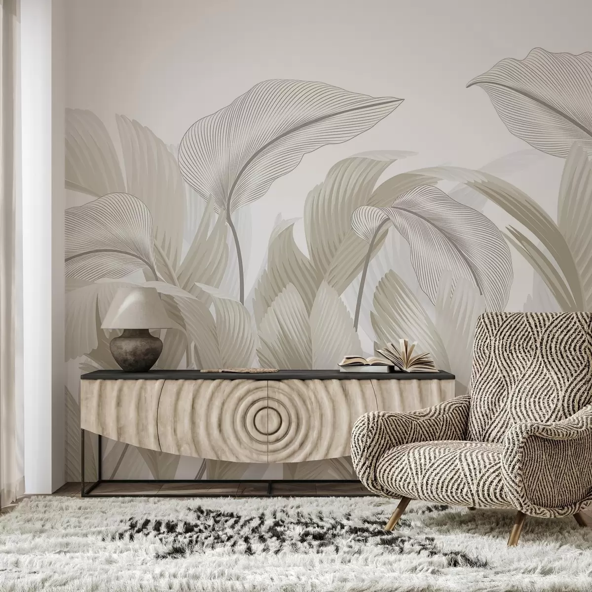 Fotobehang Weelderig gebladerte w02508v4