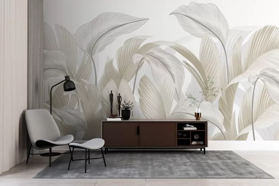 Fotobehang Weelderig gebladerte w02508v4