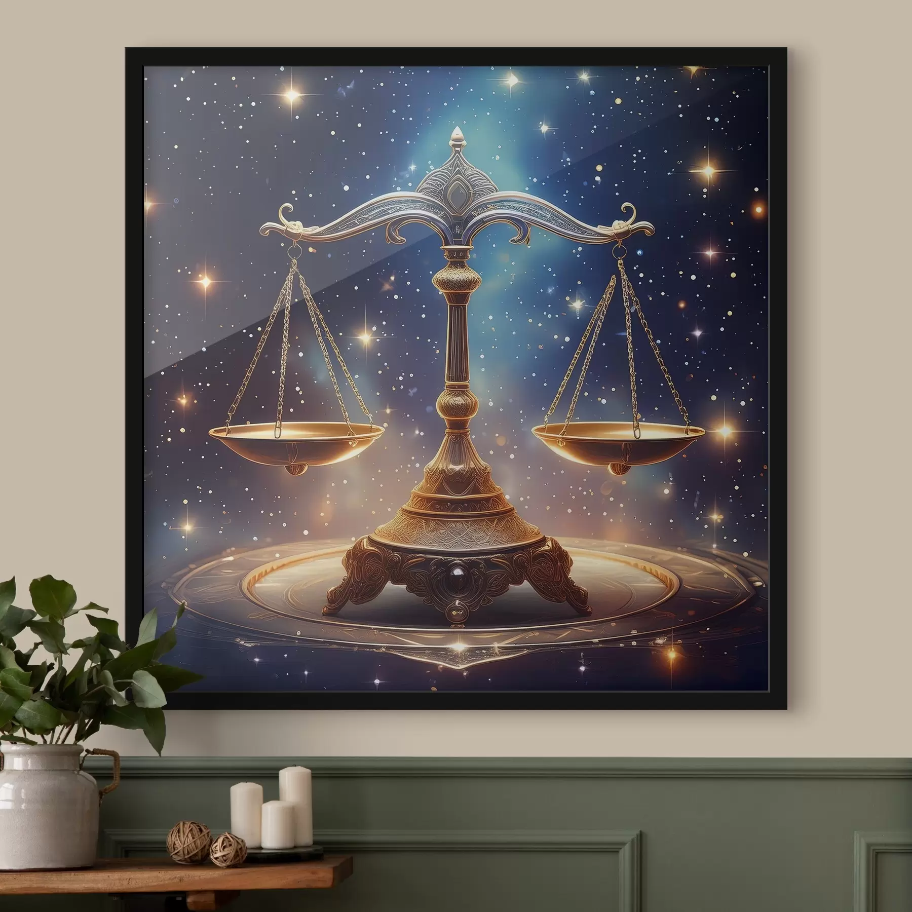  Peintures La balance céleste de la justice attend l'équilibre f39056