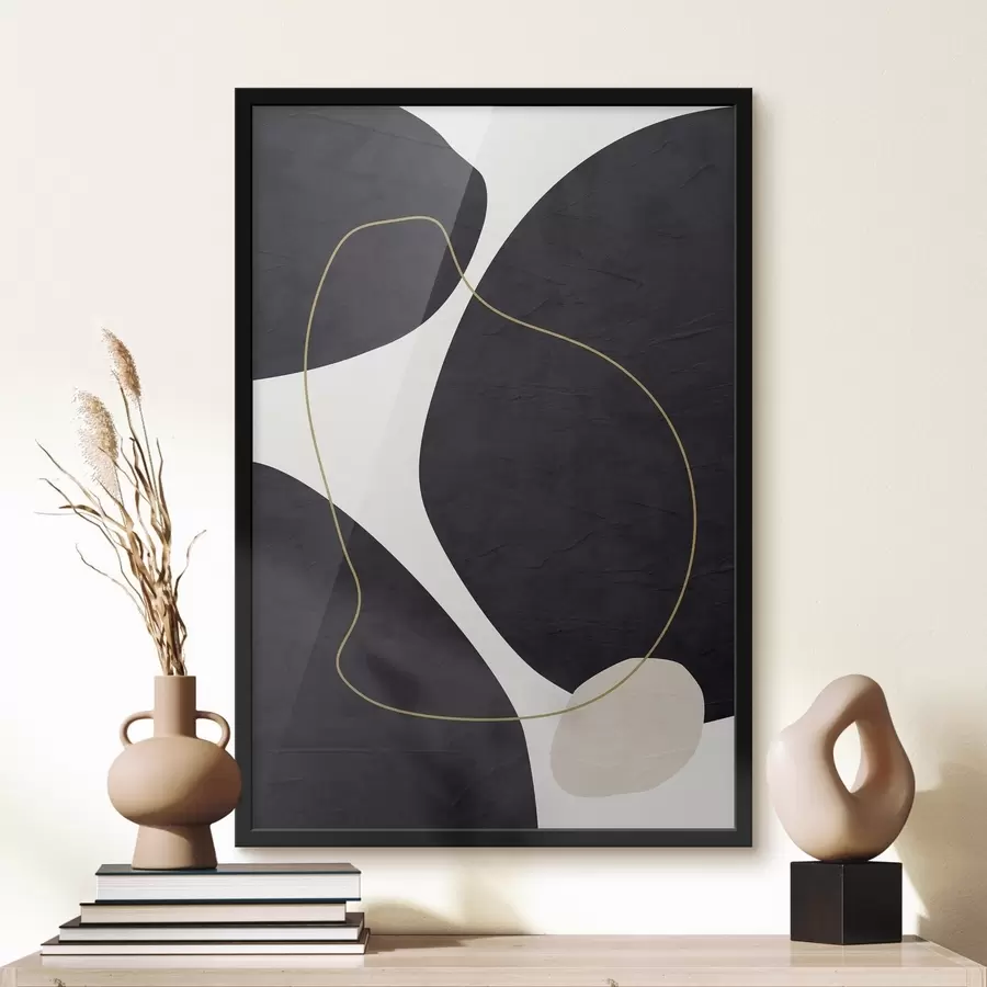 Papier peint photo Des tourbillons élégants dans une harmonie monochrome f36036