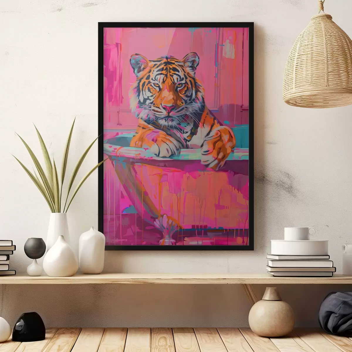 Affiche Tigre dans la baignoire f38257