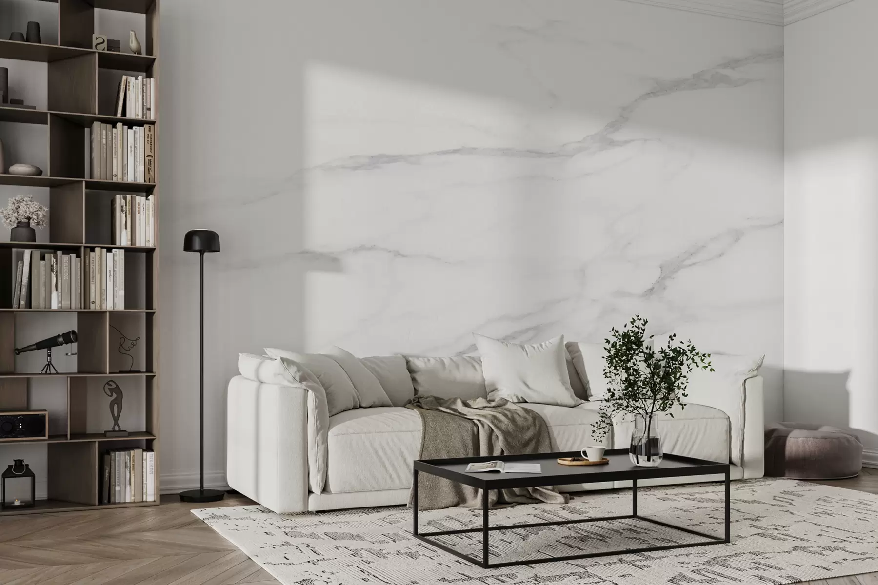 Papier peint photo Marbre blanc u45596