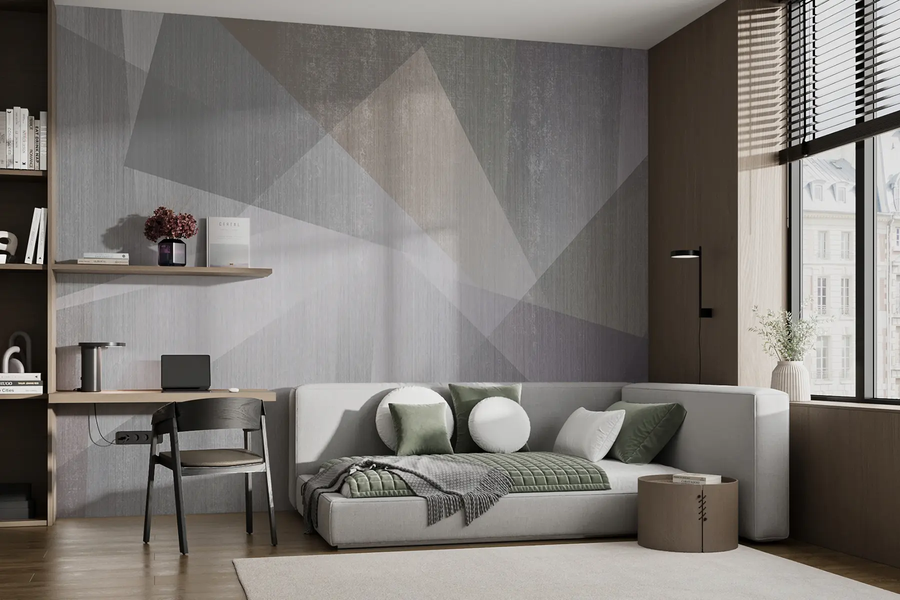 Papier peint photo Rectangle, gris e art u45929