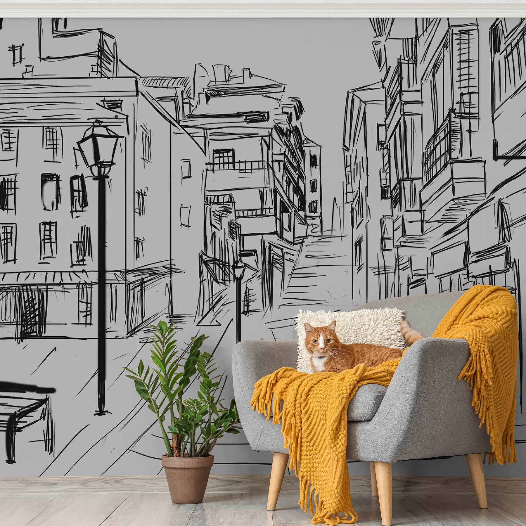 Fotobehang Gebouw, zwarte e infrastructuur u51061