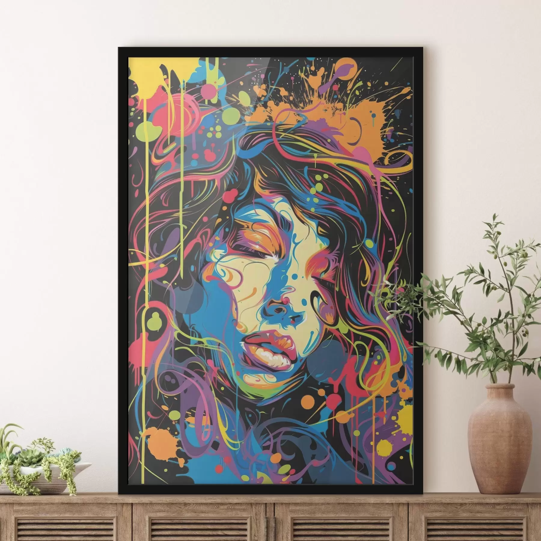  Peintures Des teintes vibrantes dansent sur la toile f39034