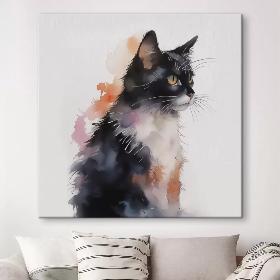  Schilderijen Kat imitatie aquarel s42121