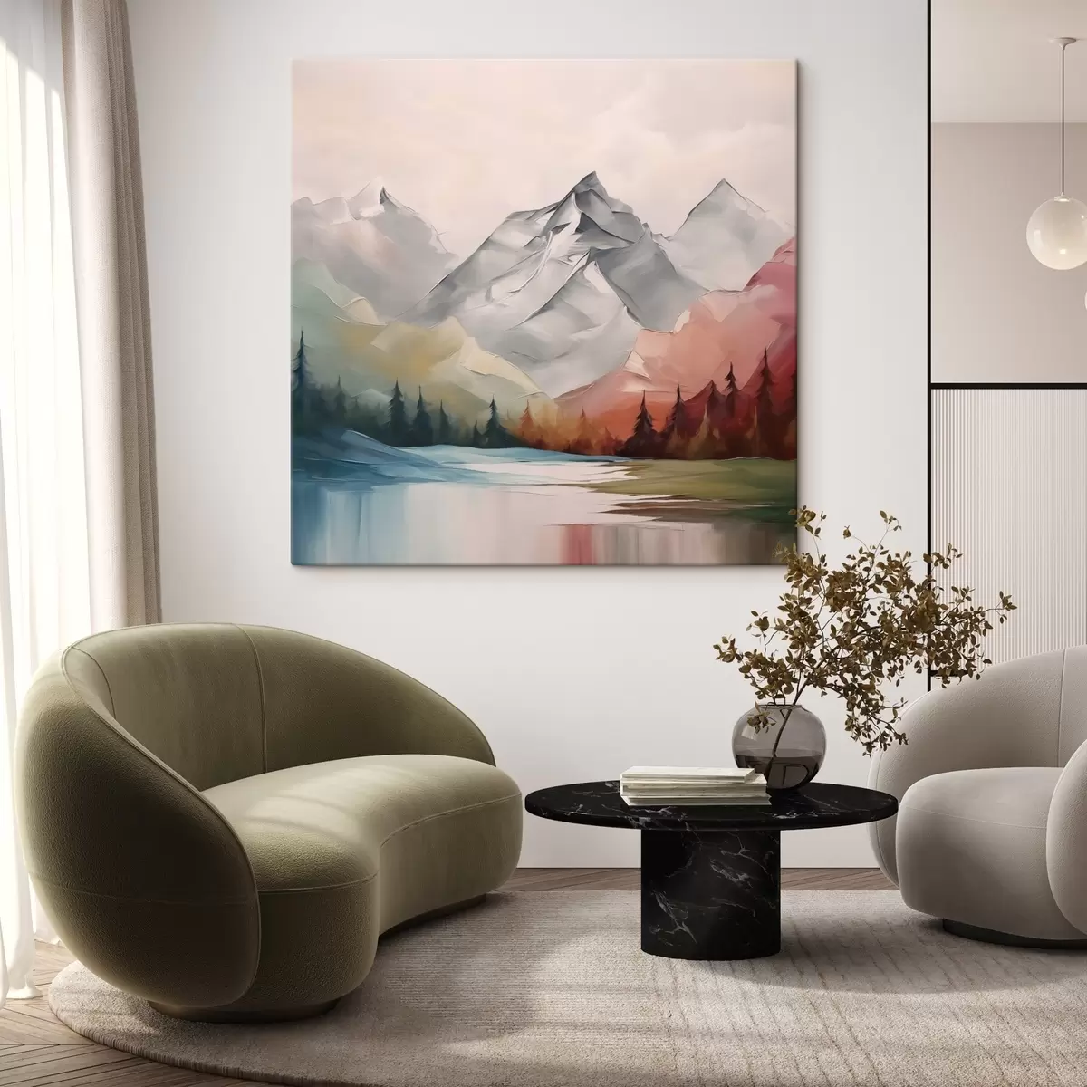  Peintures Montagnes et forêts imitation peinture s42128