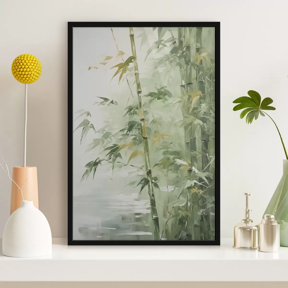 Affiche Peinture imitation bambouseraie f42118