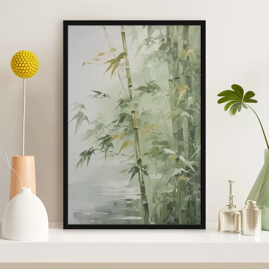 Fotobehang Bamboebos imitatieschilderij f42118