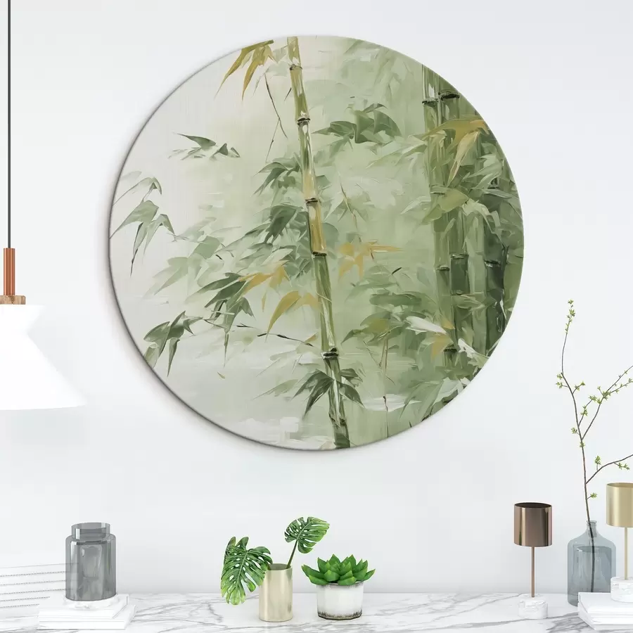  Schilderijen Bamboebos imitatieschilderij r42118