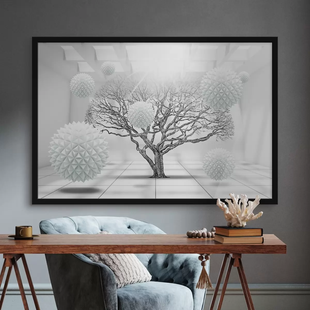 Poster Een spreidende boom f02828