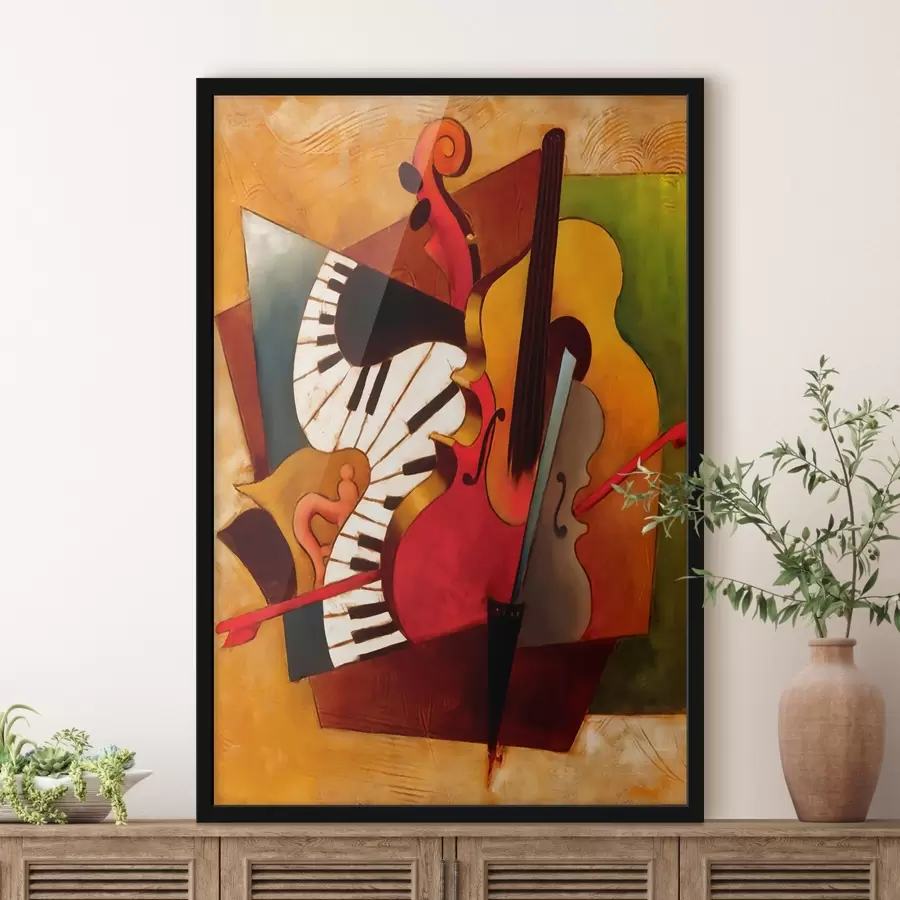 Fotobehang Muziekinstrument, snaarinstrument en vioolfamilie f04342
