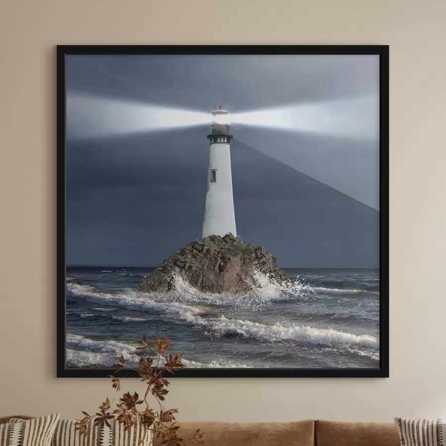  Peintures Eau, phare et ciel f08187