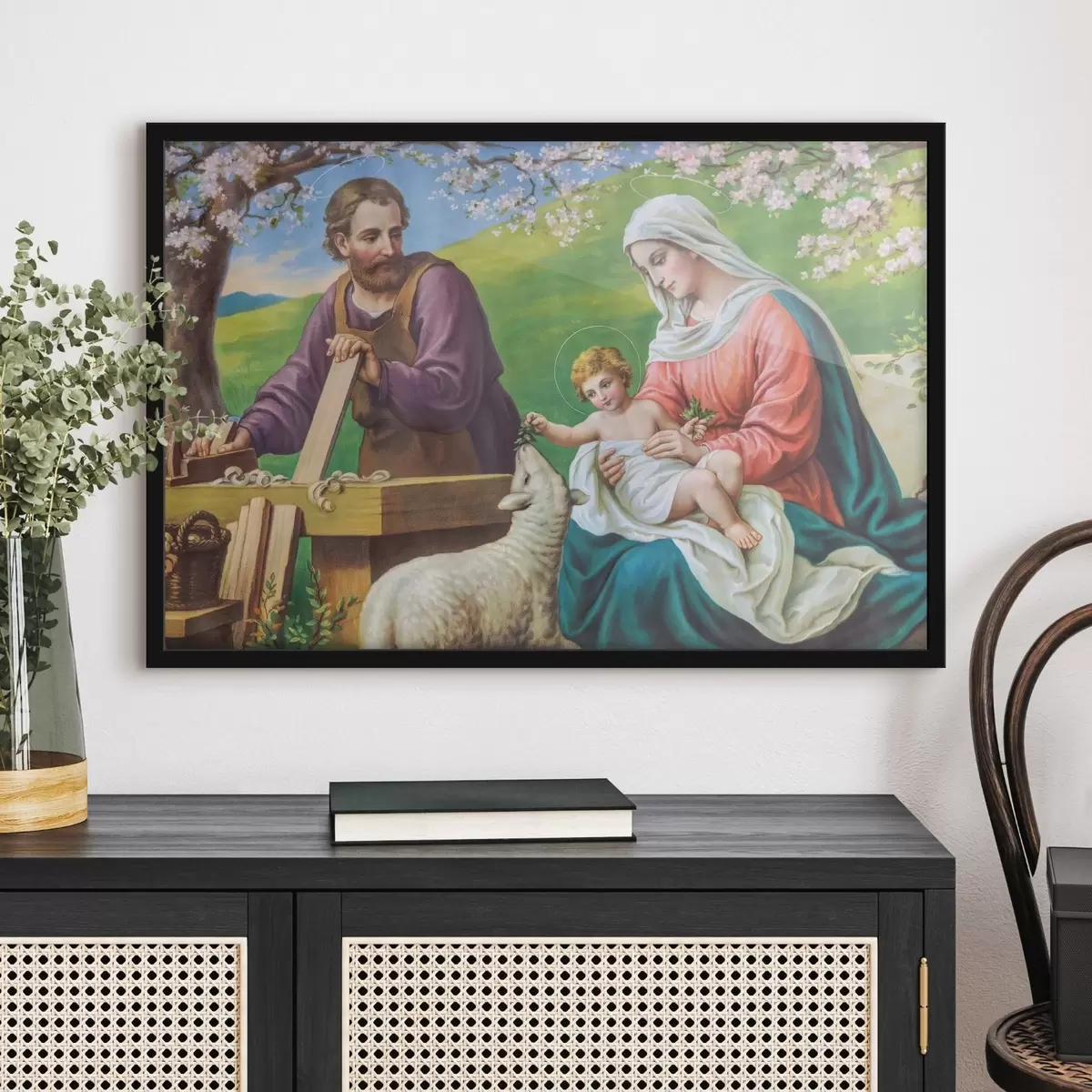 Poster Beeld van de Heilige Familie f33496