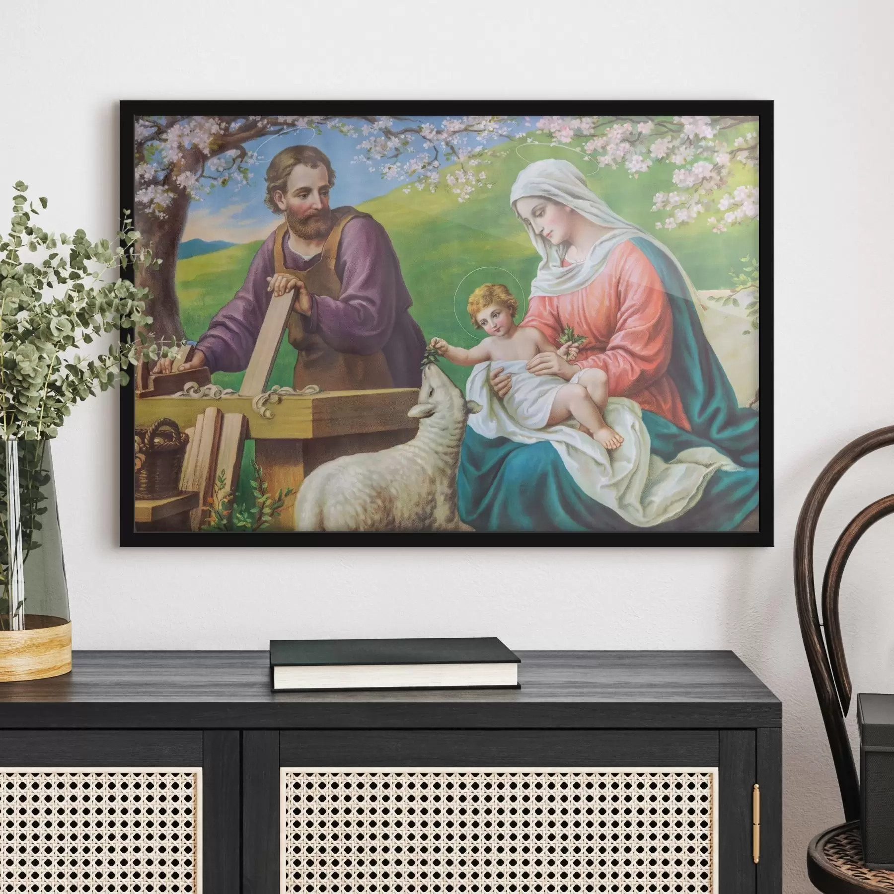 Fotobehang Beeld van de Heilige Familie f33496