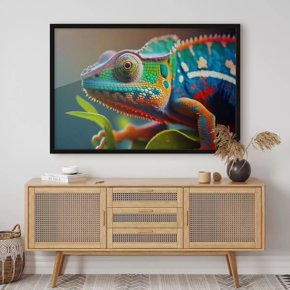 Poster heldere kameleon f33540