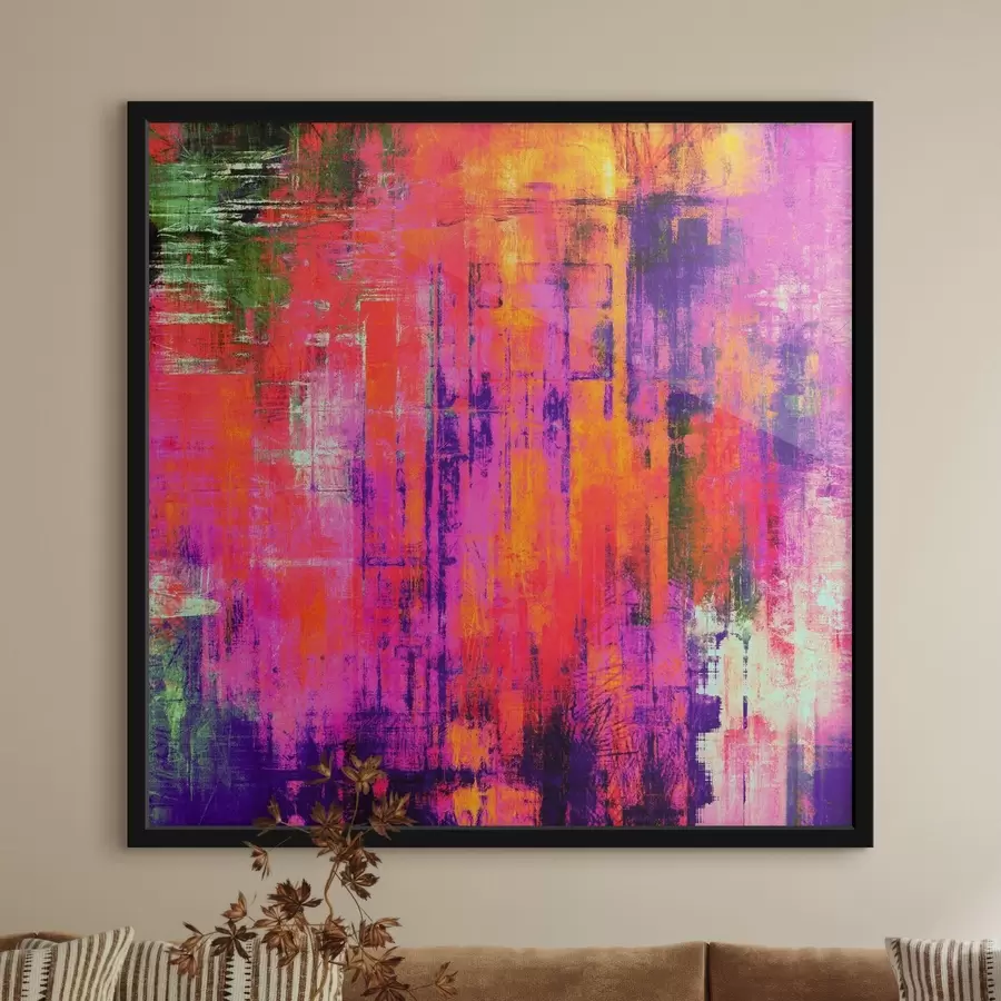 Fotobehang roze en paarse abstractie f34054