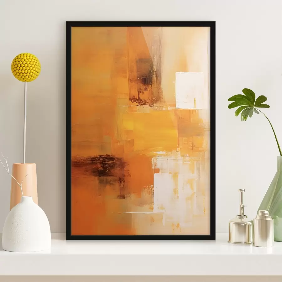 Papier peint photo Abstraction en nuances d'orange f35299