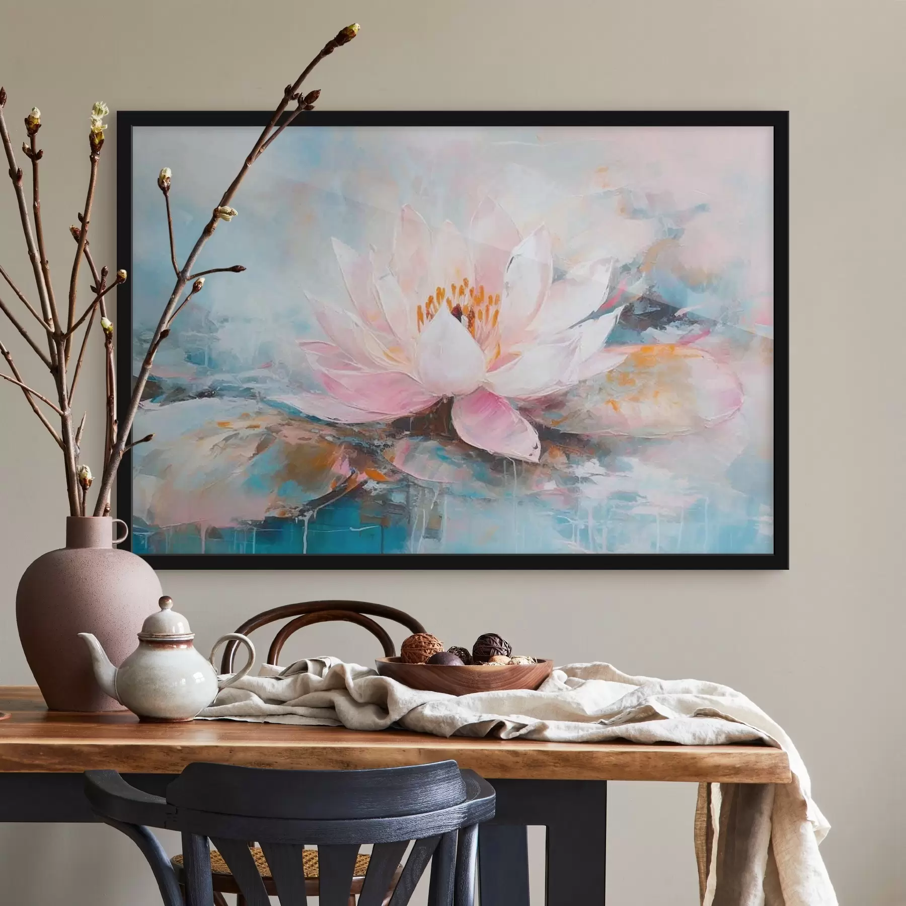 Papier peint photo Illustration aquarelle d'une pivoine f35449