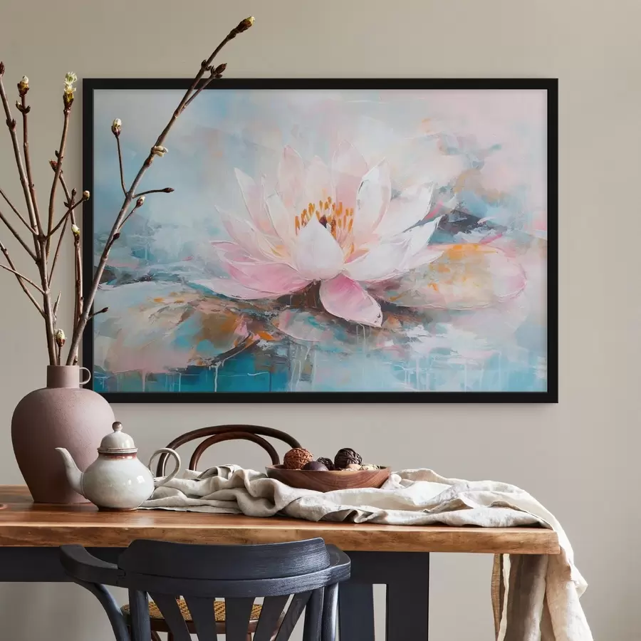 Papier peint photo Illustration aquarelle d'une pivoine f35449