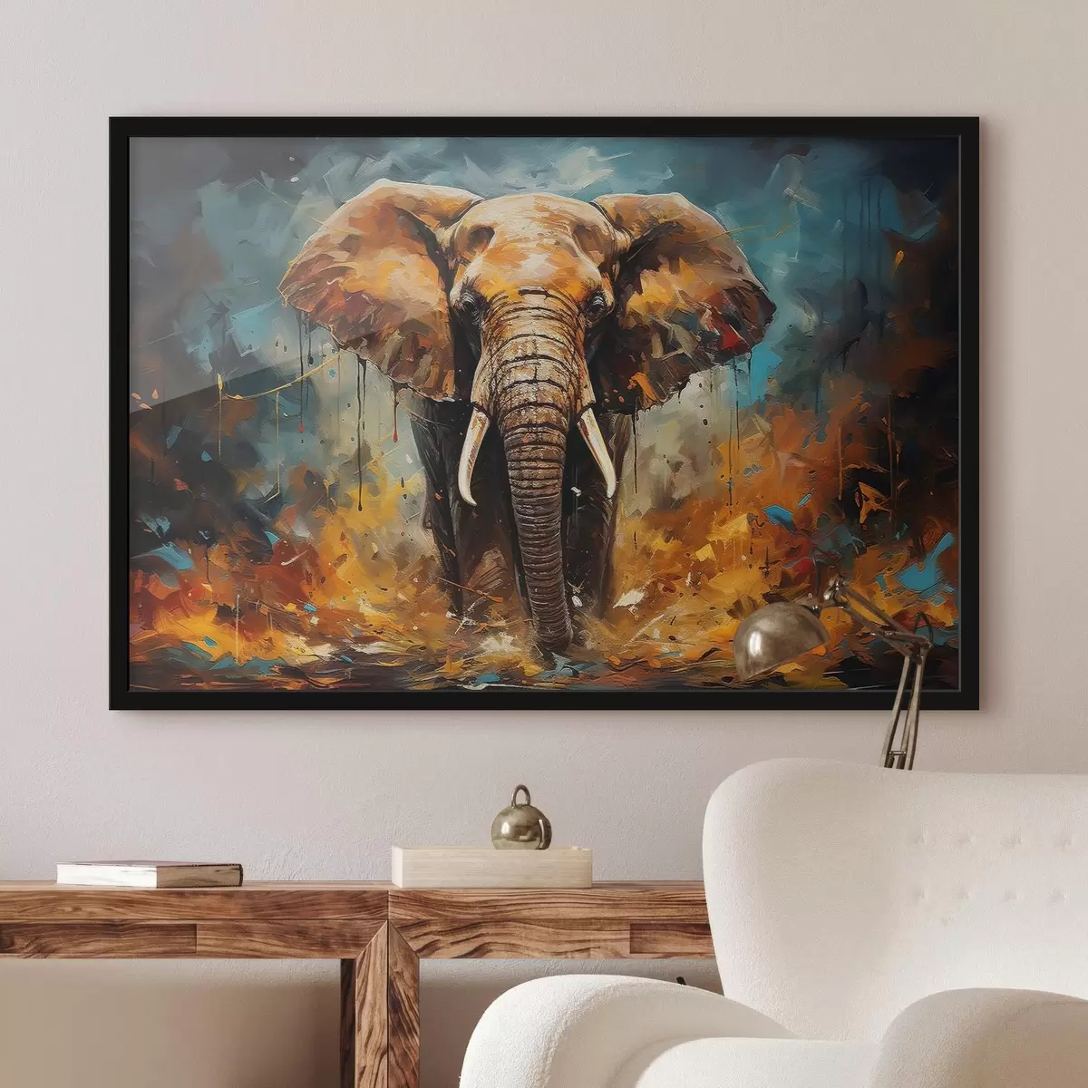 Affiche Dessin abstrait, éléphant f35505