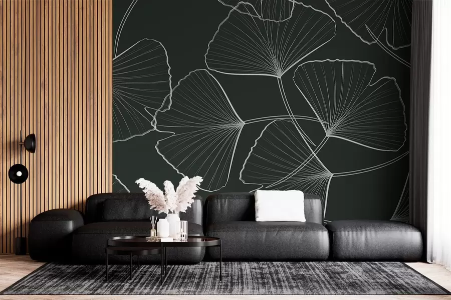 Fotobehang Schema van bladeren w02529