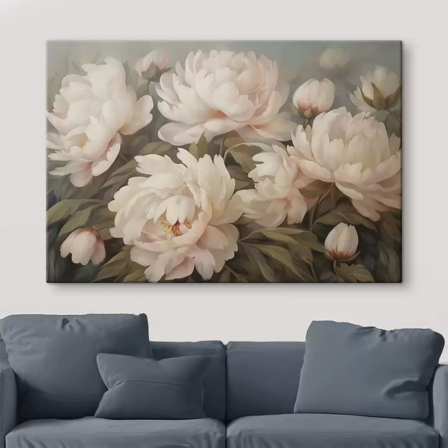  Schilderijen Bloemen en bladeren op wazige achtergrond s41763